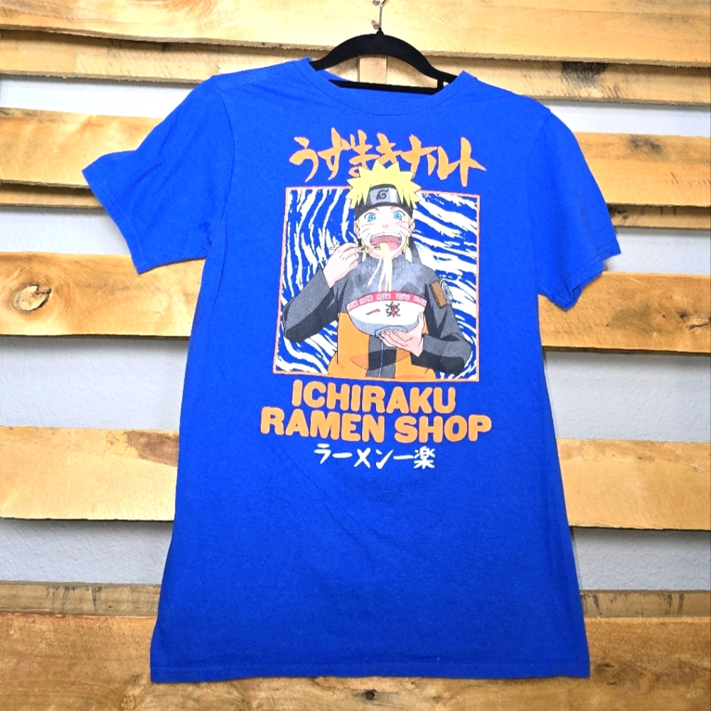 Blue Ichiraku Ramen Shop Kid's T-Shirt Size:XL